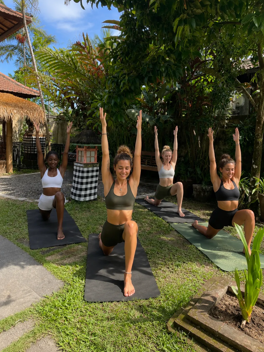 Yoga on the grass, most mornings.