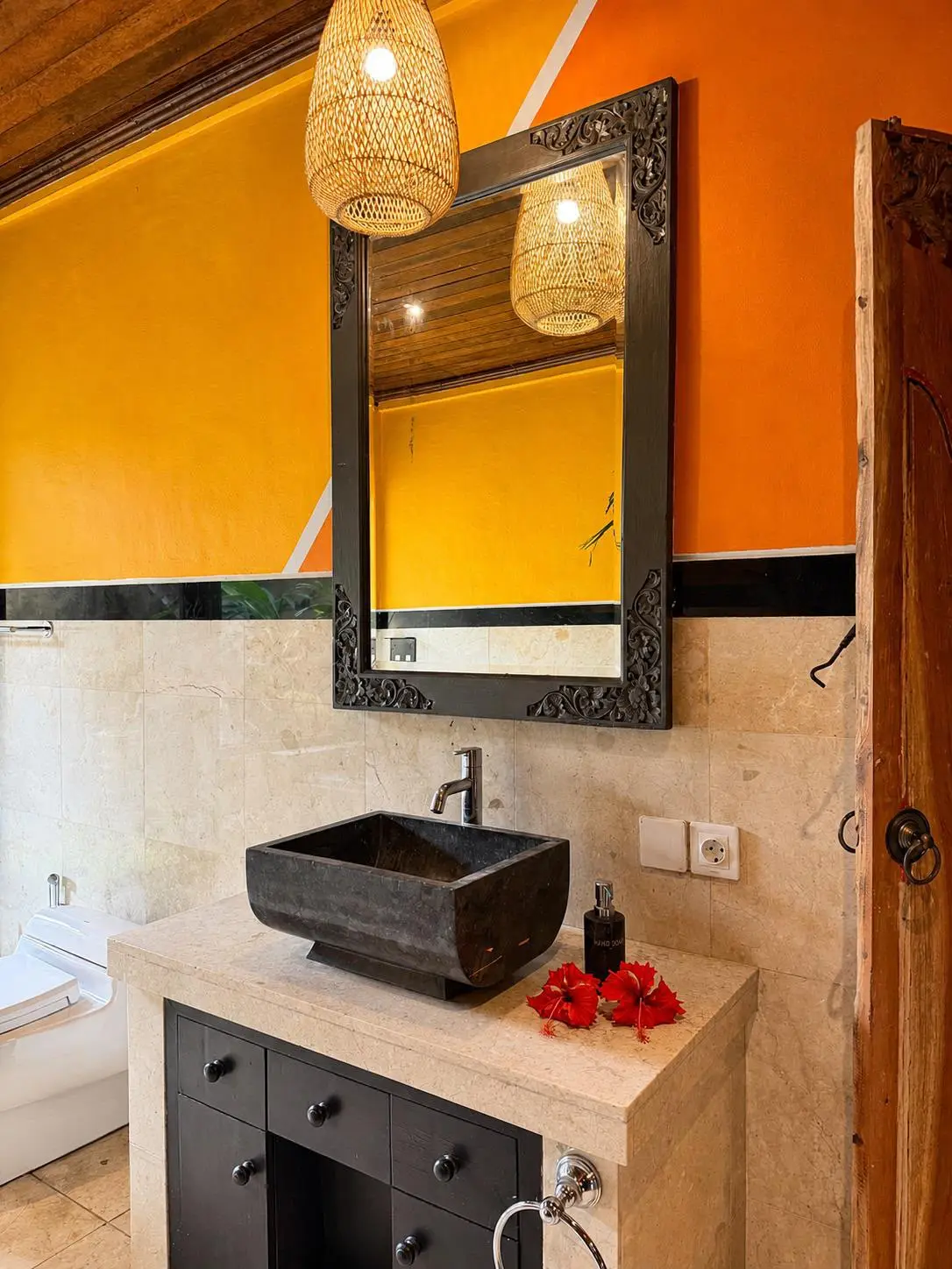 Even the bathrooms got the treatment.