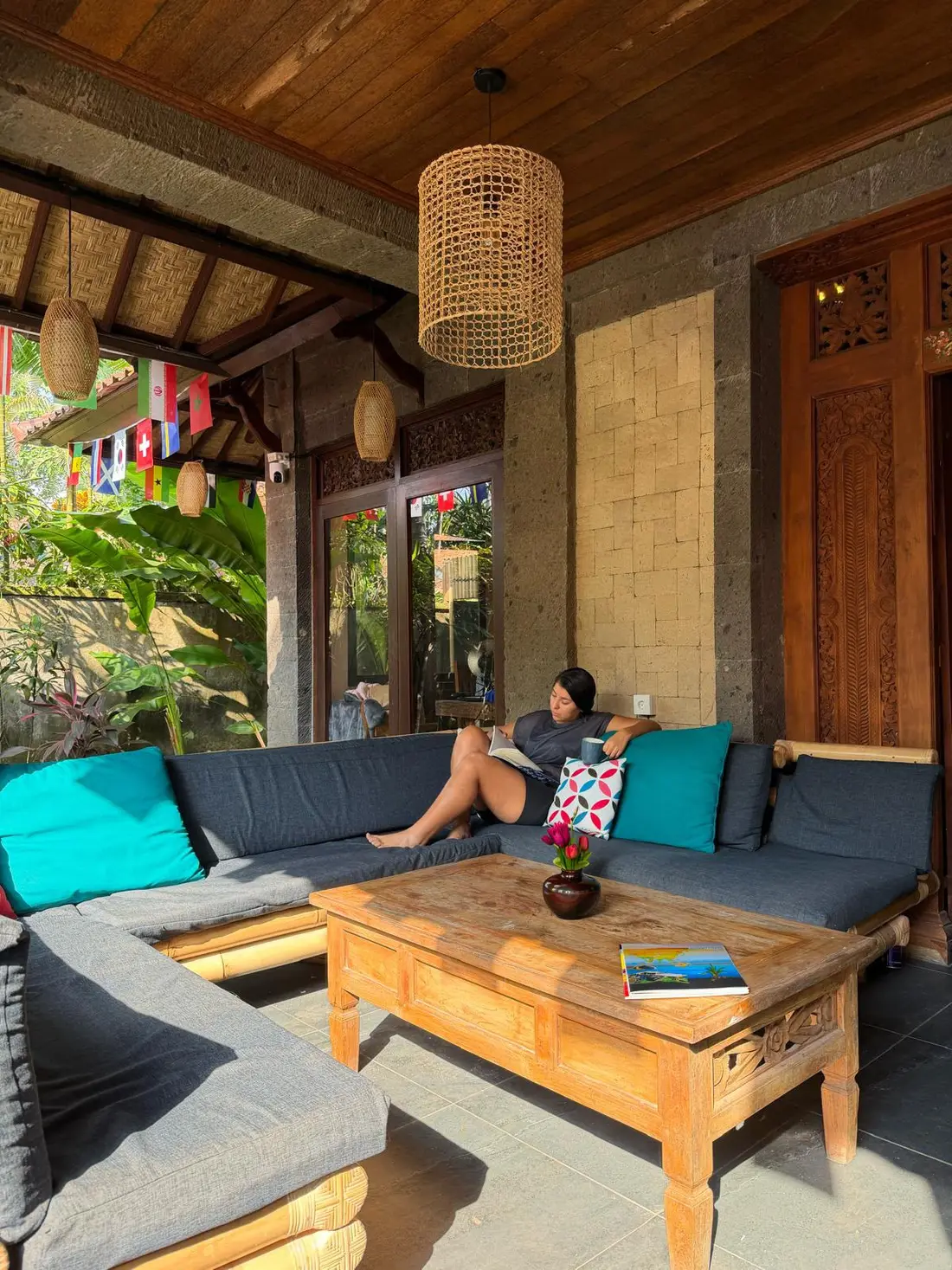 The terrace, mid-afternoon.